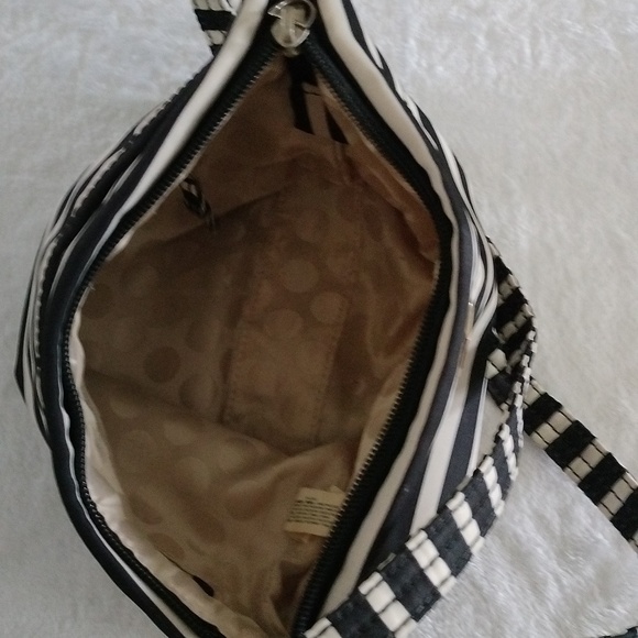 Kate Spade Black and White Striped Cross Body Bag - Picture 6 of 13
